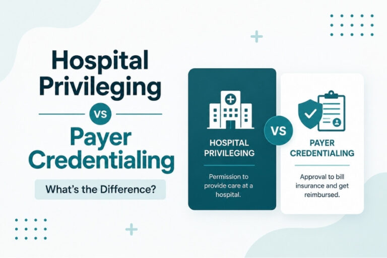 Hospital Privileging vs Payer Credentialing: What’s the Difference?